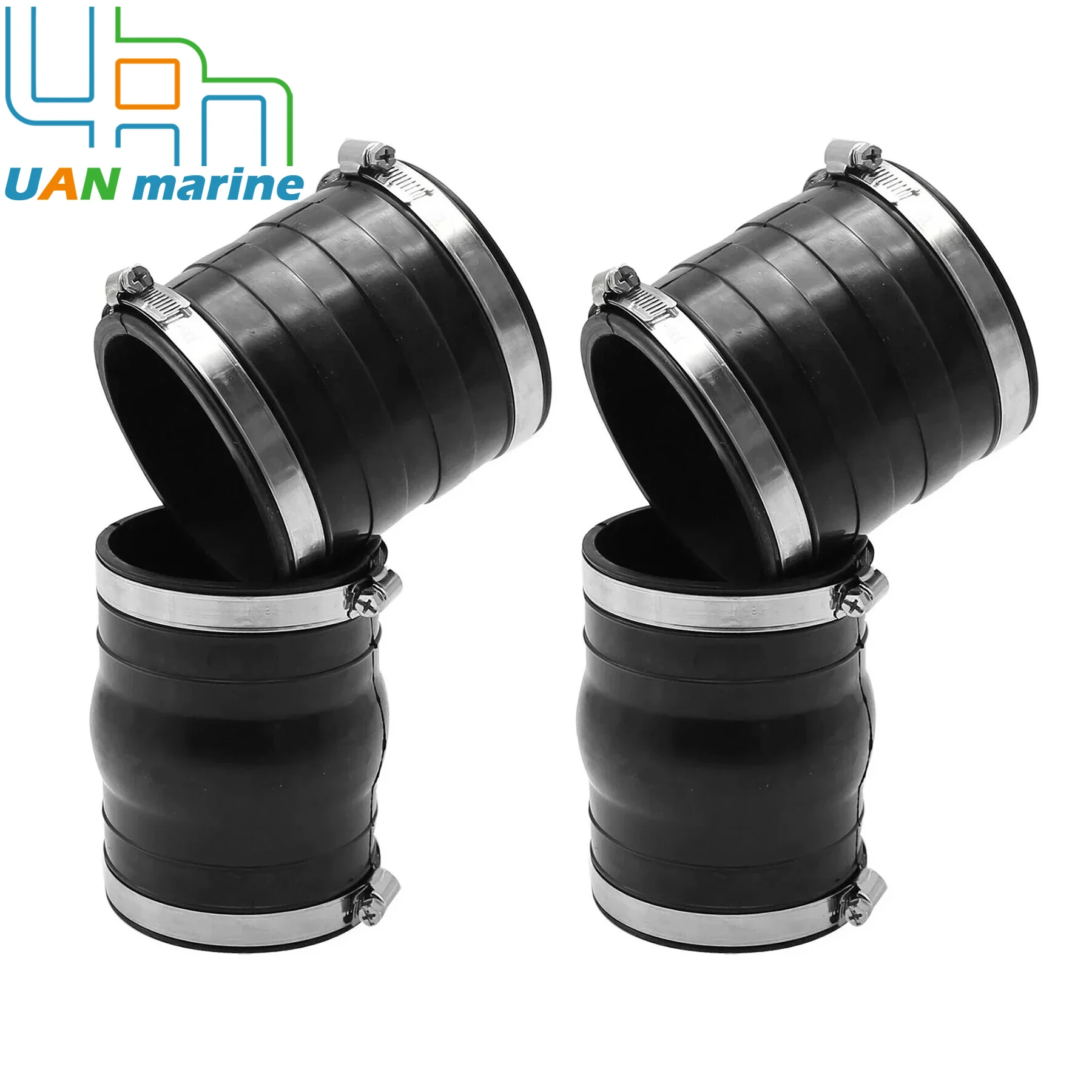 

3852696 3852741 2 Sets Exhaust Hose Bellows Fits for Volvo Penta 4.3 5.0 5.7 5.8 7.4 8.1 L V6 V8 Engines Replaces 3863450
