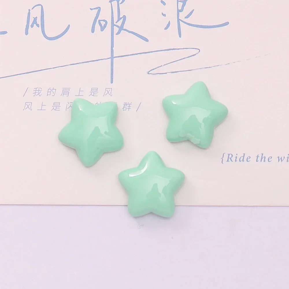 10PCS Shiny Cute Pentagram Series Resin Flat Back Cabochons For Hairpin Scrapbooking DIY Jewelry Craft Decoration Accessories