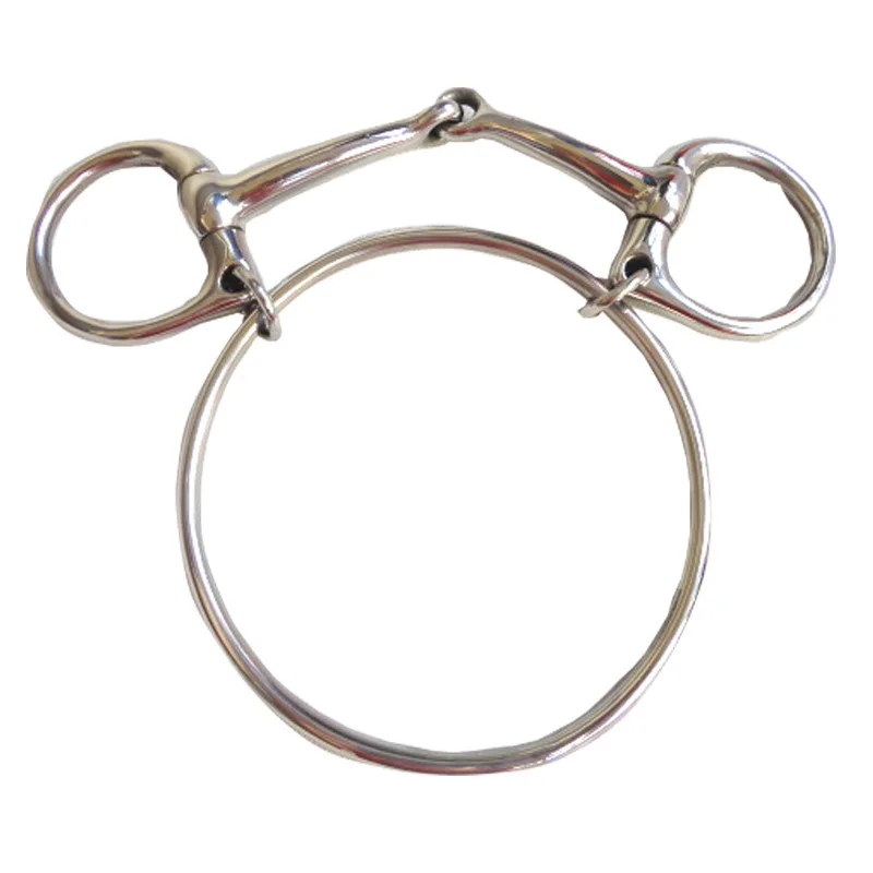 

Уздечка для лошади из нержавеющей стали, конные принадлежности, большая кольцевая уздечка, уздечка для скаковых лошадей