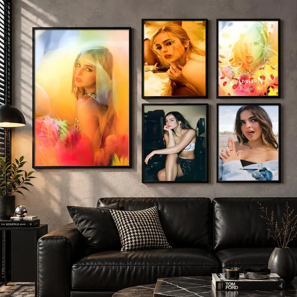 Songwriter-Stageart-Musicart-Collectible-Performance Addison Rae Poster Aesthetic Unframed Wall Prints for Bedroom & Living Room