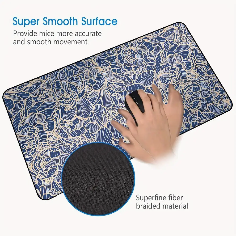 Pattern  Large Mouse Pad, Office Pad, Rubber Anti-Slip Retro Style Mouse Pad Desk Pad, Pc Accessories ，Desk Accessories.