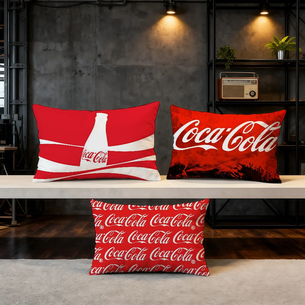 C-Coca C-Cola-ES Cooler Kissenbezug Hit Product Home Sofa Wohnzimmer Doppelseitiger weicher dekorativer Kissenbezug