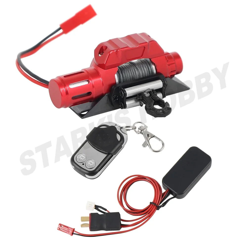 RC Metal Automatic Winch Remote and Controller for 1/10 RC Crawler Car Axial SCX10 90046  TRX4 Redcat GEN8 CC01 TF2 D90