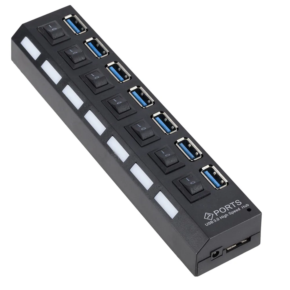 Hub Adapter Laptop USB Halloween Christmas Laptop Docking Station Professional Office Worker Graphic Design 7-Port