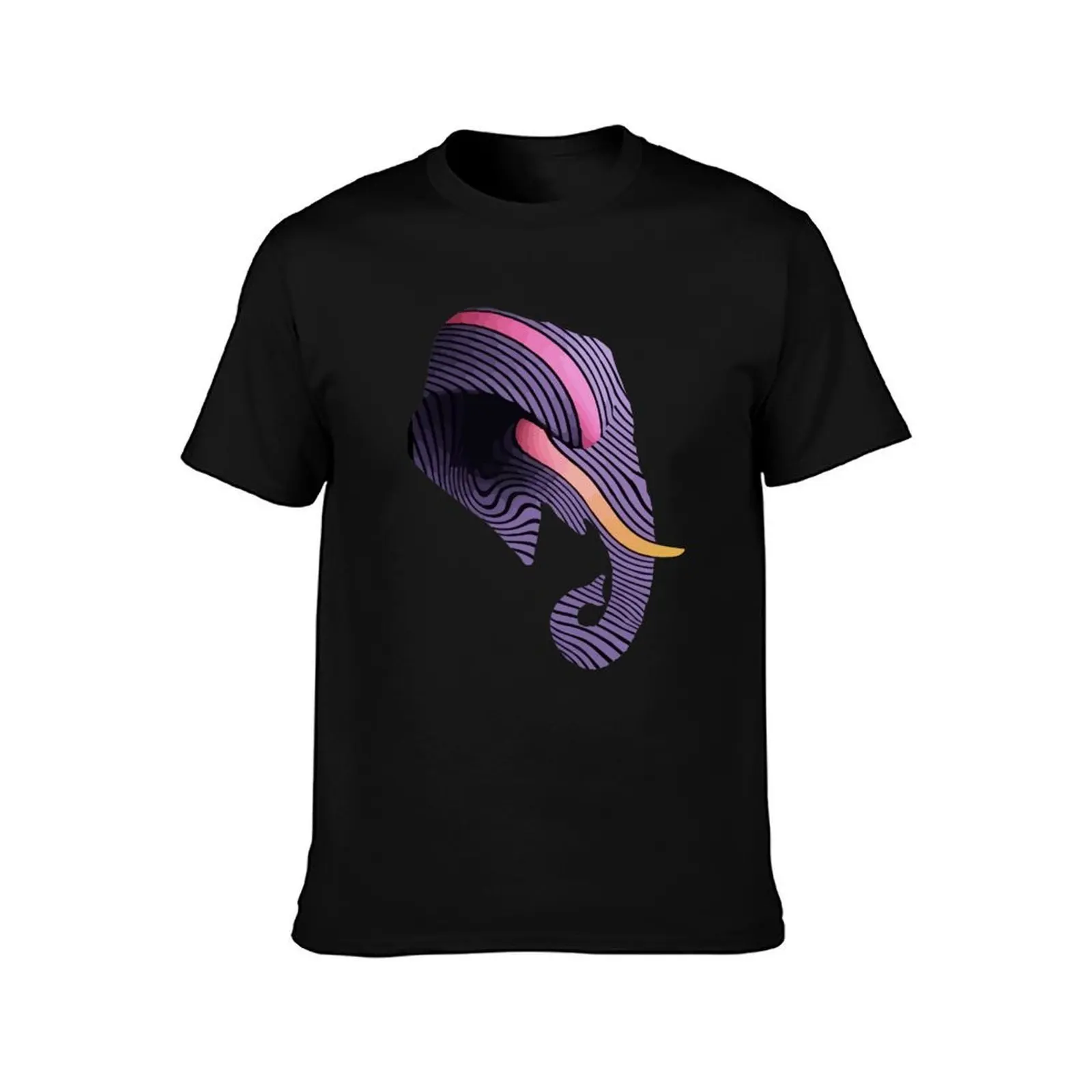Currents Elephant T-Shirt Casual Everyday Short Sleeve T-Shirt
