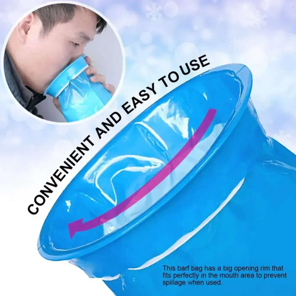 1000ML Disposable Vomit Bag Portable Disposable Travel Car Airplane Motion Sickness Nausea Pregnant Emergency Vomit Cleaning Bag