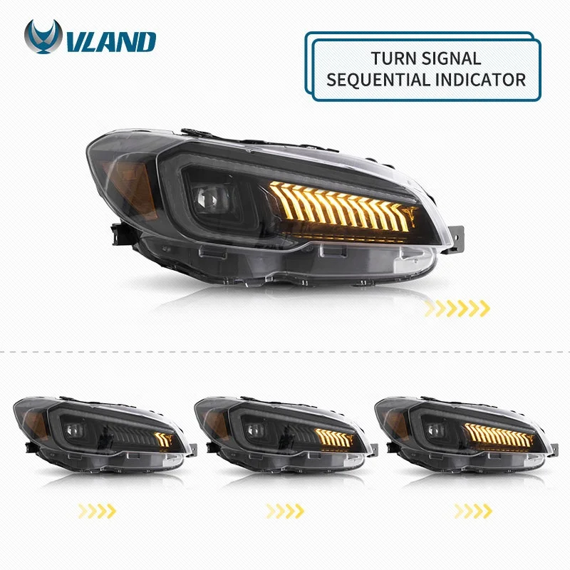 Sequential LED Headlamp Complete Assembly Auto Lighting Accessories For Subaru WRX Base Premium Limited STI 2015 To 2021