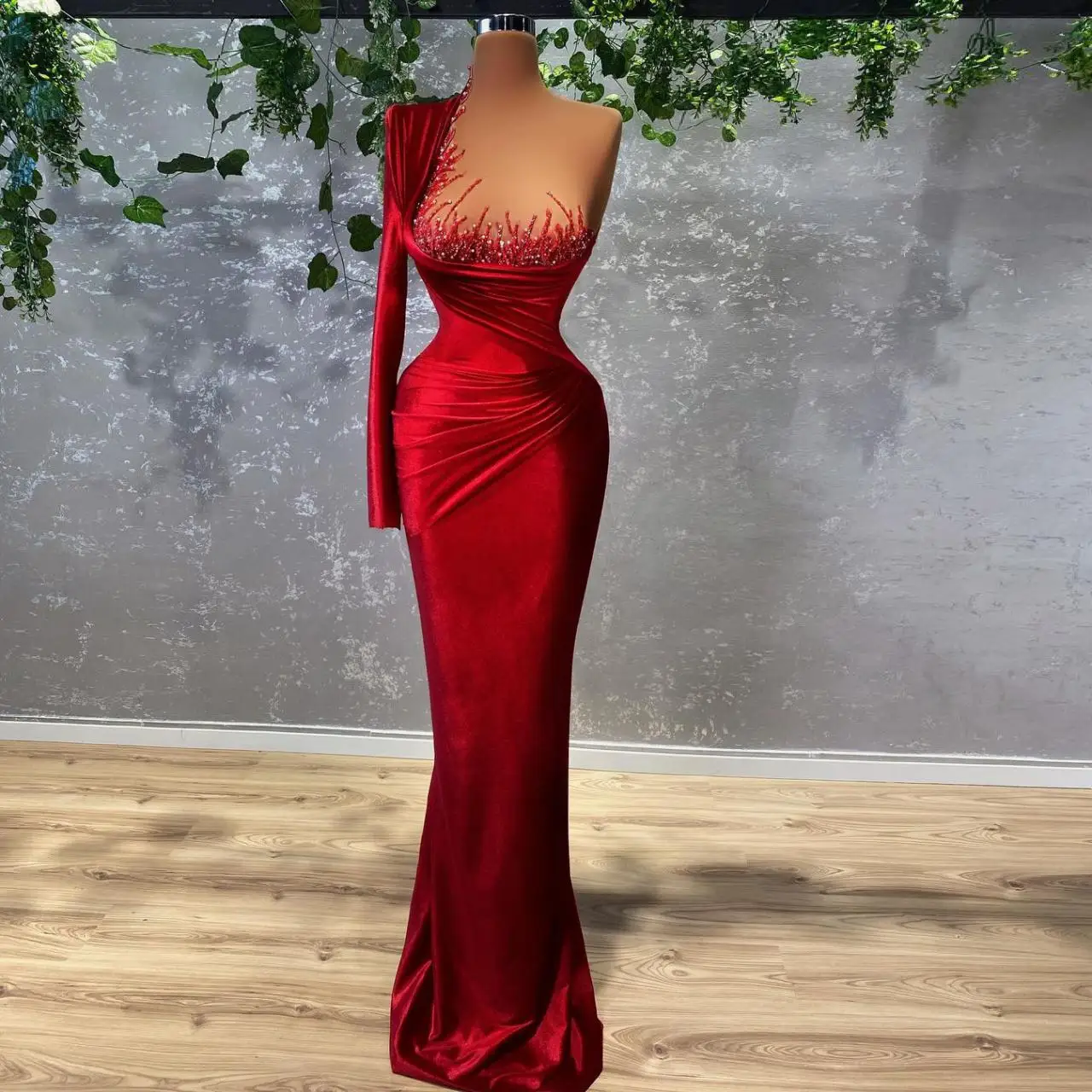 ANGELSBRIDEP 2 STORE Sexy One-Shoulder Mermaid Dress Evening Dresses Vestidos de festa Chiffon Fashion Prom Dress Bridal Gowns