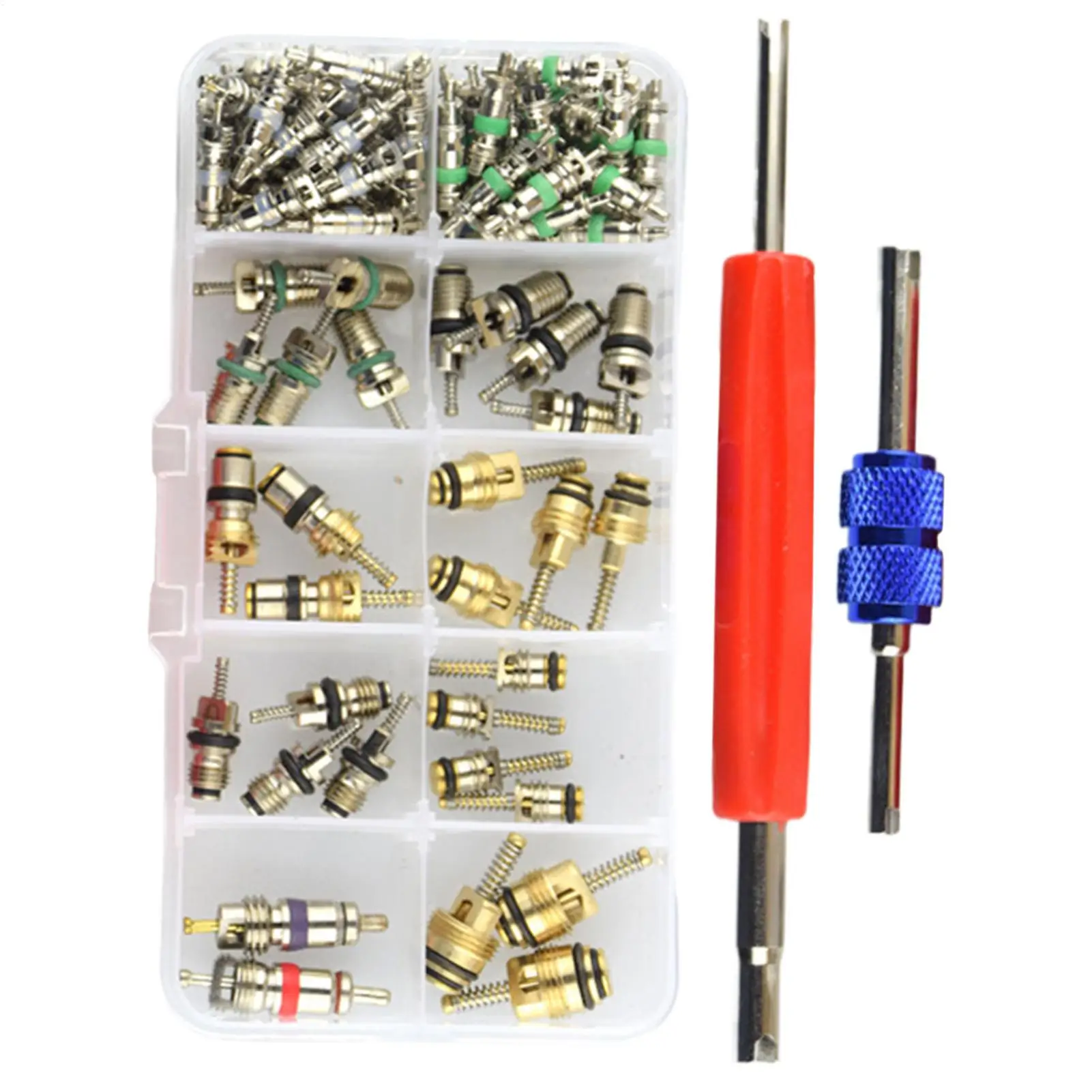 

Ac Valve Core Kit Leakproof Automotive Accessories Car Ac Valve Stem Core Removal Tool For Mechanics Drivers Technicians Repair