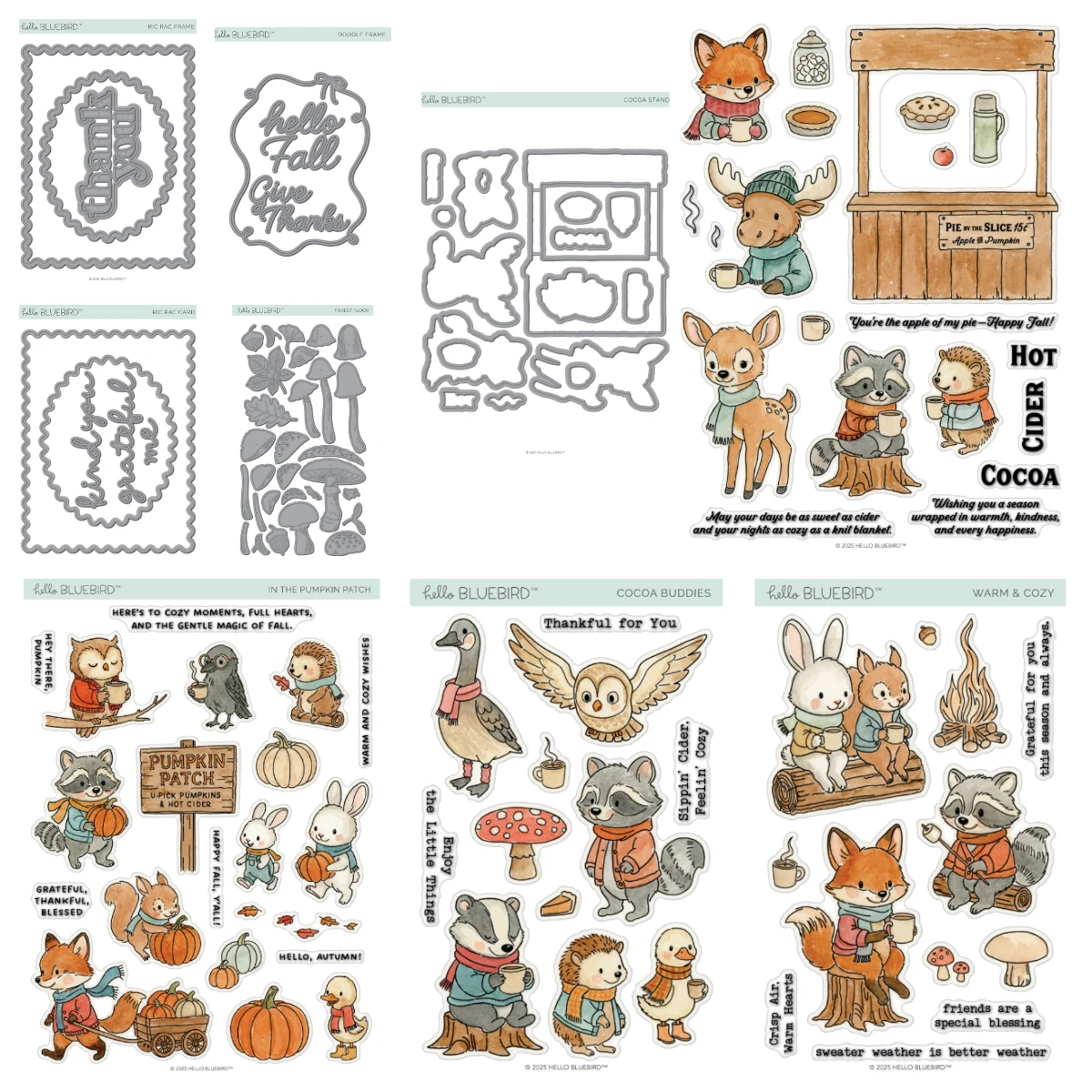 

Christmas Elk Doodle Frame Die Cocoa Buddies Warm Cozy Forest Floor Ric Rac Frame Die Stamp DIY Scrapbook Card Gift 2025 New Die