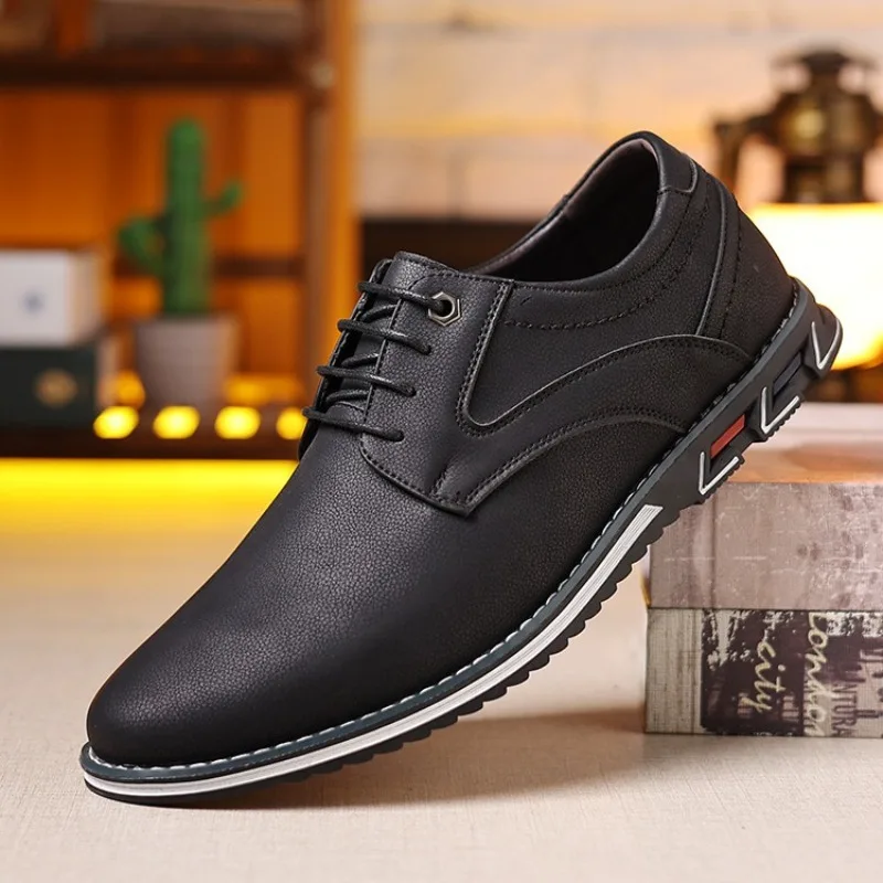 

Large-size Men's Shoes Luxury Business Dress Shoes Fashion Outdoor Casual Soft Leather Shoes Lace Up Oxford Shoe Men's Loafers