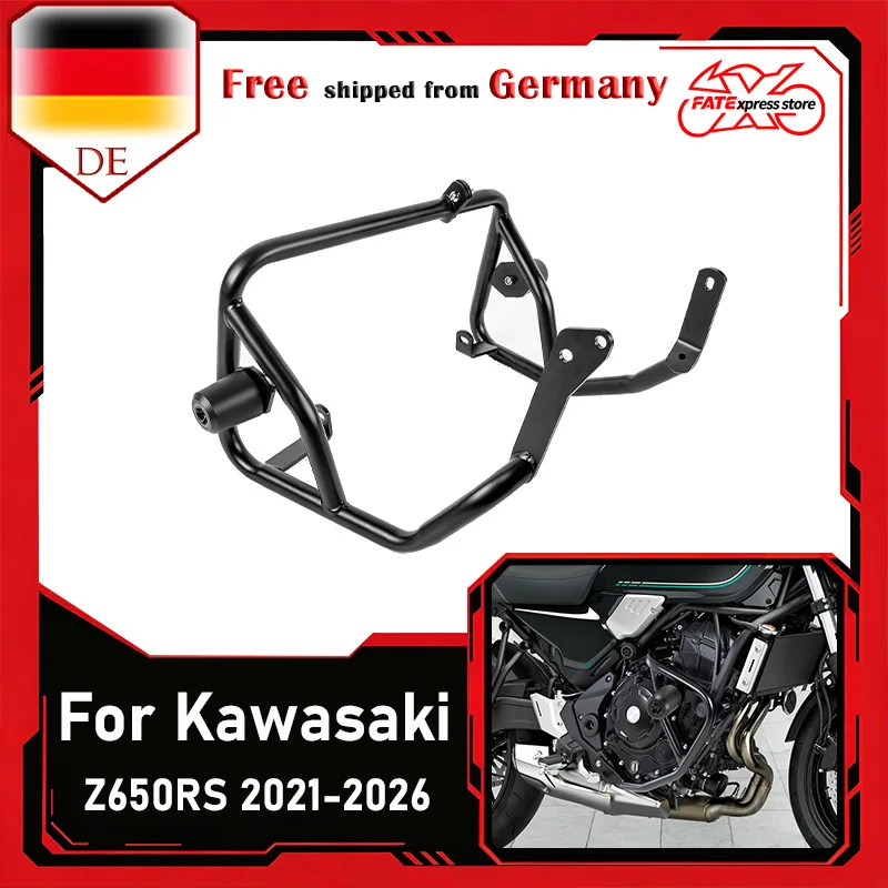 WOLFLINE Per Kawasaki Z650RS Z650 RS 2021-2026 Protezione Motore Moto, Barra Anticaduta, Gabbia di Protezione, Paraurti Stradale, Protezione Telaio