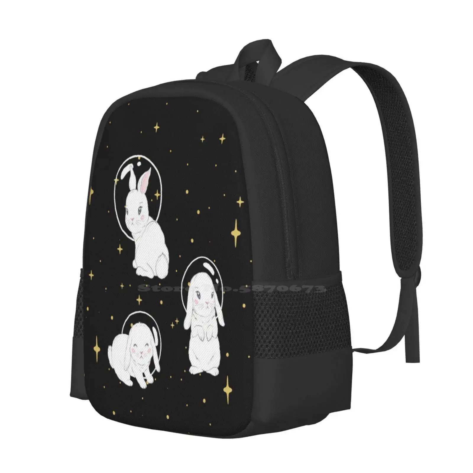 Space Little Bunnies By Graphicmeyou Hot Sale Backpack Fashion Bags Space Bunnies Space Rabbits Space Buns Space Animals Stars