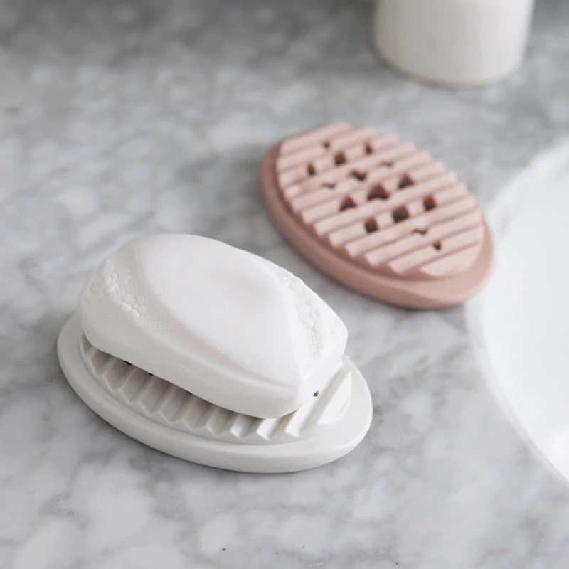 Bathroom Soap Drain Box Silicone Filter Bathroom Supplies Household Products Convenient Practical Laundry Brush Soaps Tray