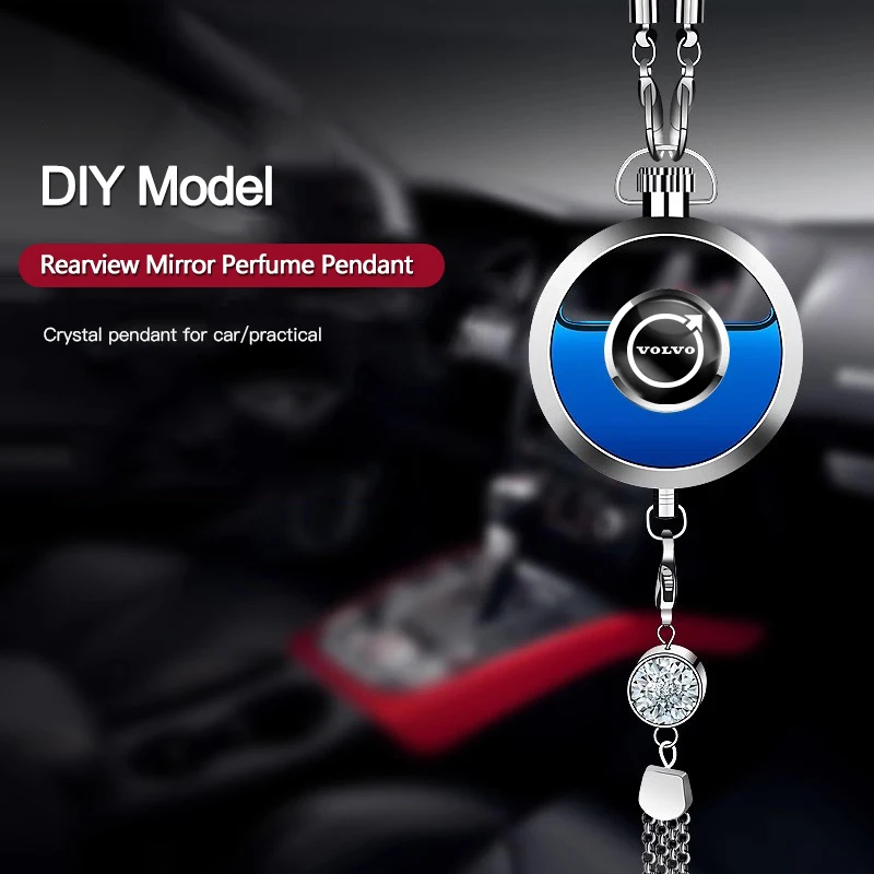 Car Perfume Pendant Air Freshener Hanging Perfume Empty Bottle Diffuser For Volvo EX30 EX90 EM90 C40 S40 S80L XC-Classic V60 V40