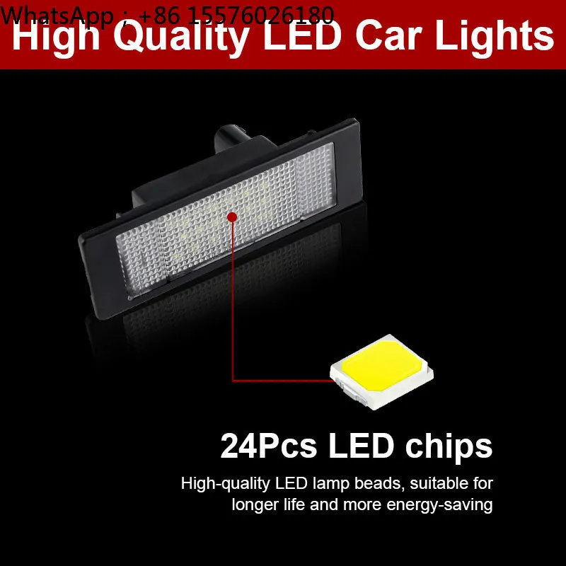 2x Fits For BMW E81 E87 F20 F21 E63 E64 F06 F12 F13 1 6 Series Z4 E86 E85 E89 X2 Gran Coupe SMD White Led License Plate Lights
