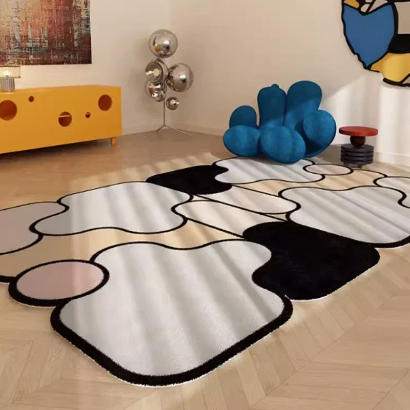 

Living Room Carpet Cute Irregular Shape Multicolor Fluffy Children Bedroom Rug Home Decoration Creativity Abstract Mat ковер 러그