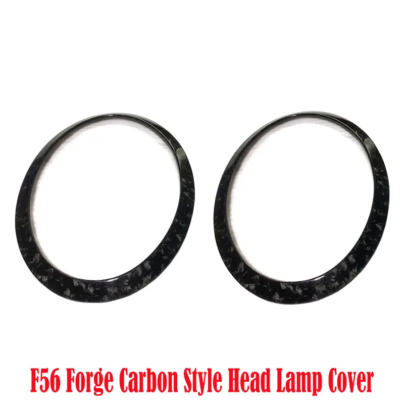 For Mini Cooper Black Forge Carbon Fiber Style UV Protection Head and Rear Lamp Cover For mini cooper F56