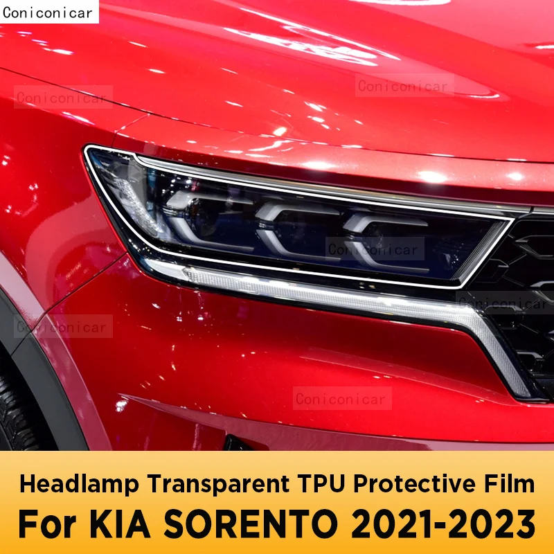 

Для автомобильных фар KIA SORENTO 2021-2023, Передняя прозрачная лампа с защитой от царапин, аксессуары для коридора