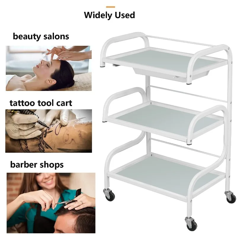 New salon glass cart barber shop hair salon special removable multi-layer storage tool cart