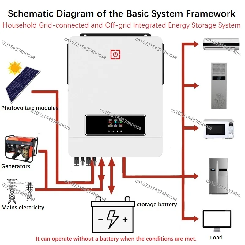 

11kw Hybrid Solar Inverter Grid Connected/off Grid Inverter Control Integrated Machine Inverter Control Integrated Machine