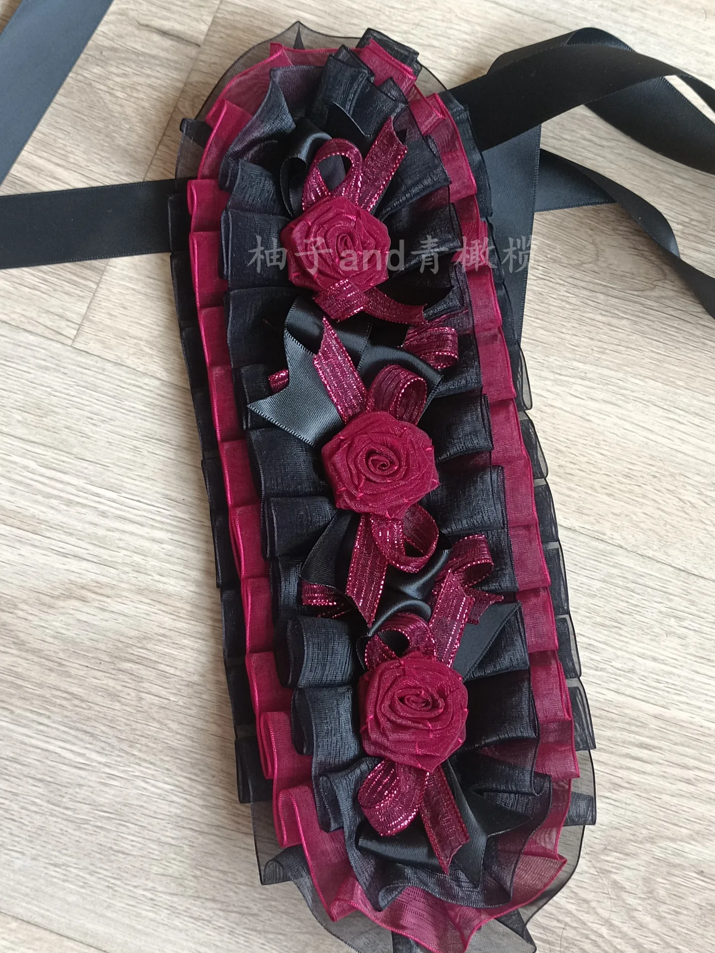 Black and Red Headband Rose Rose Hair Accessories Lolita Headgear Goth Dark Lolita Small Things Flower Wedding Accessories 6