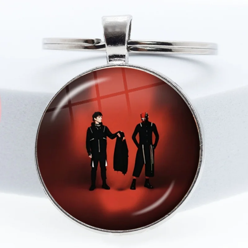 C-Clancy T-Twentys One P-Pilots Keychain Glass Cabochon KeyRing Bag Car Key Chain Ring Holder Charms Jewelry Gifts