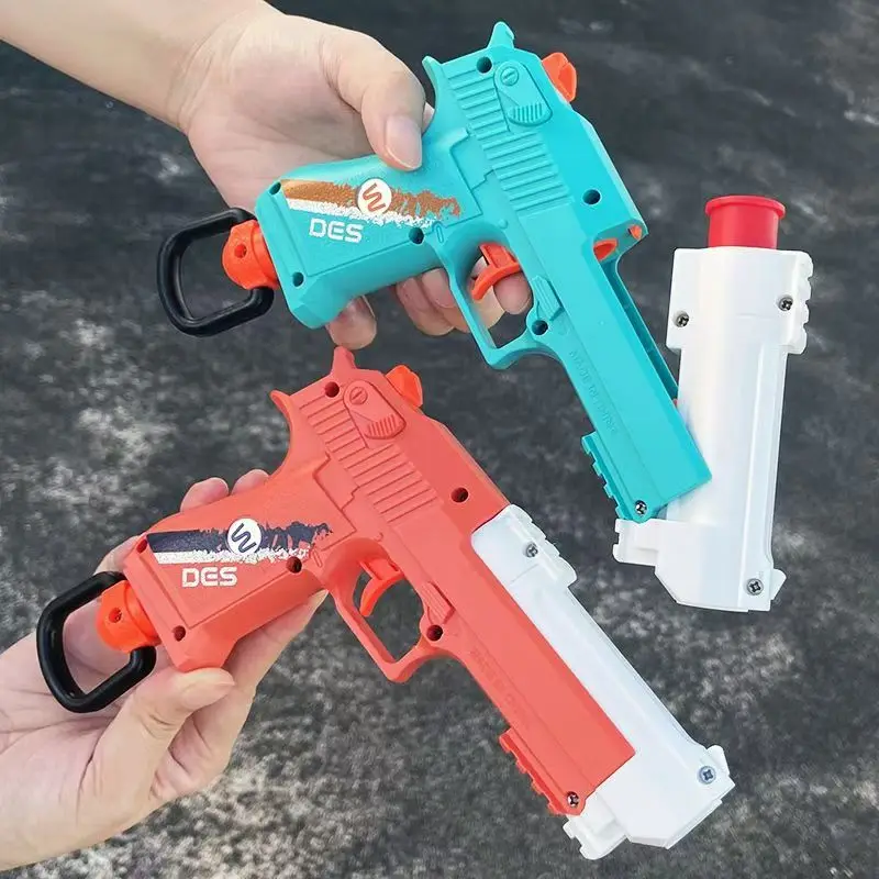 Csnoobs Mini Desert Eagle Soft Bullet Shell Throwing Toy Gun Airsoft Foam Bullet Blaster CS Outdoor Weapon Children Pistol Gift