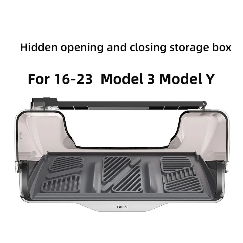 For Tesla Model 3 Highland 2023 2024 Model Y Under-Screen Hidden Storage Box New Behind The Screen Storage Box Accessories