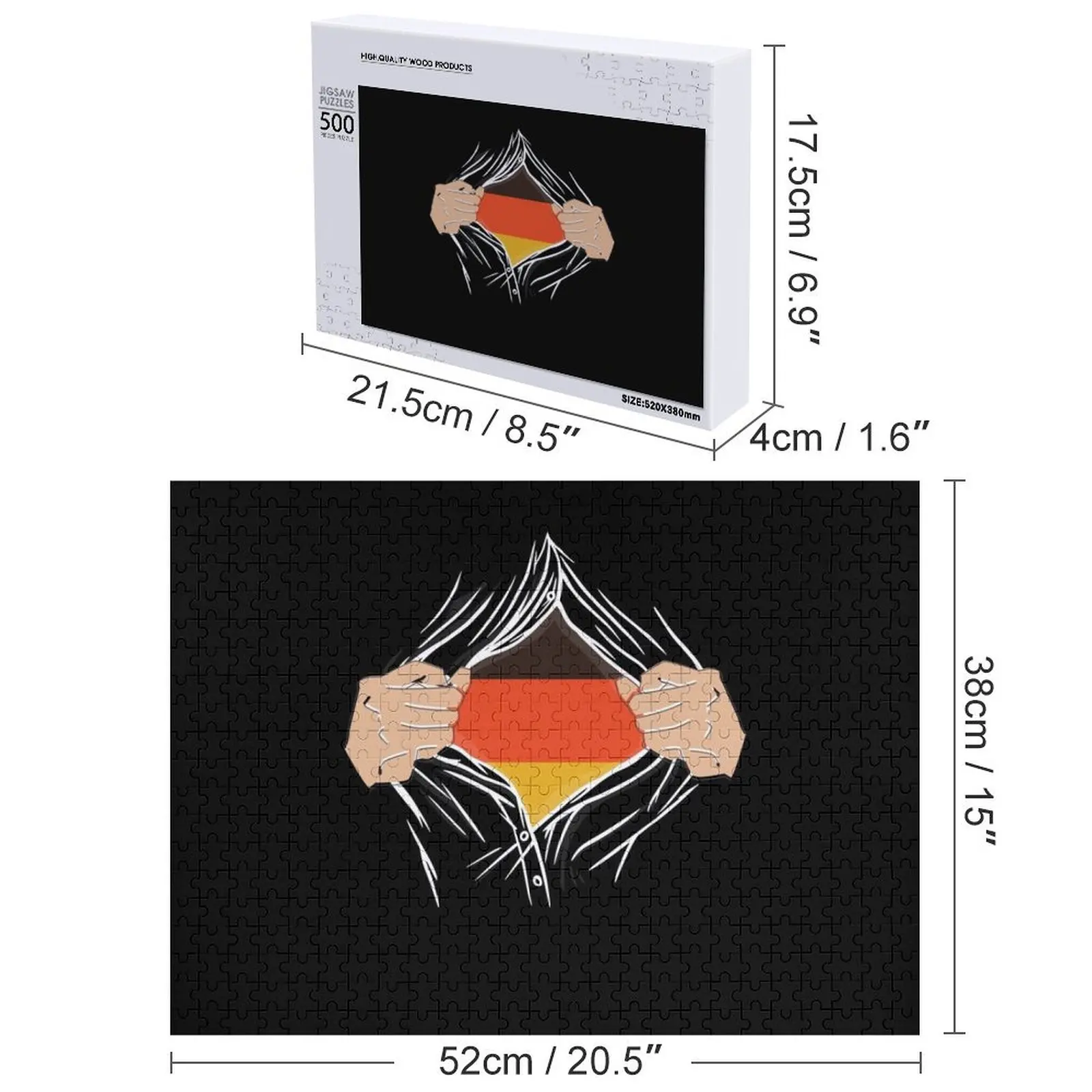 ألمانيا المسيل للدموع قميص مفتوح بازل قطع شخصية الطفل كائن صورة مخصصة تخصيص لعبة طفل لغز