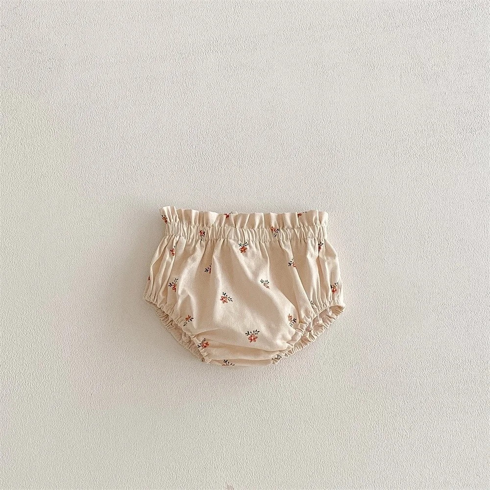 

Новые мягкие шорты-блумеры с цветочным принтом, дышащие хлопковые шорты с эластичной резинкой на талии, треугольные шорты для весны и лета