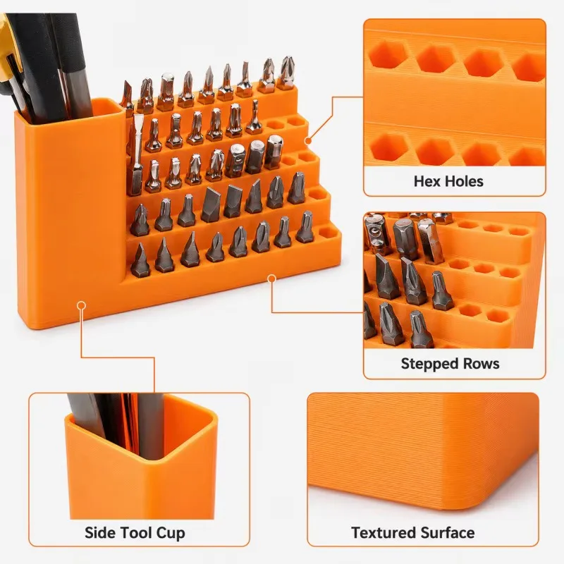 Rafford 50 Hole Screwdriver Bit Holder Organizer Rack image 5