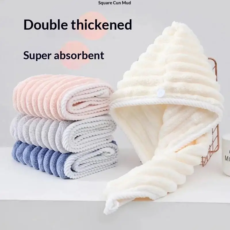 Trockenhaarkappe für Frauen, verdicktes und super saugfähiges Kopftuch zum Abwischen von Haaren, schnell trocknende Kappe, Trockenhaartuch 1 Stück – Detail 3