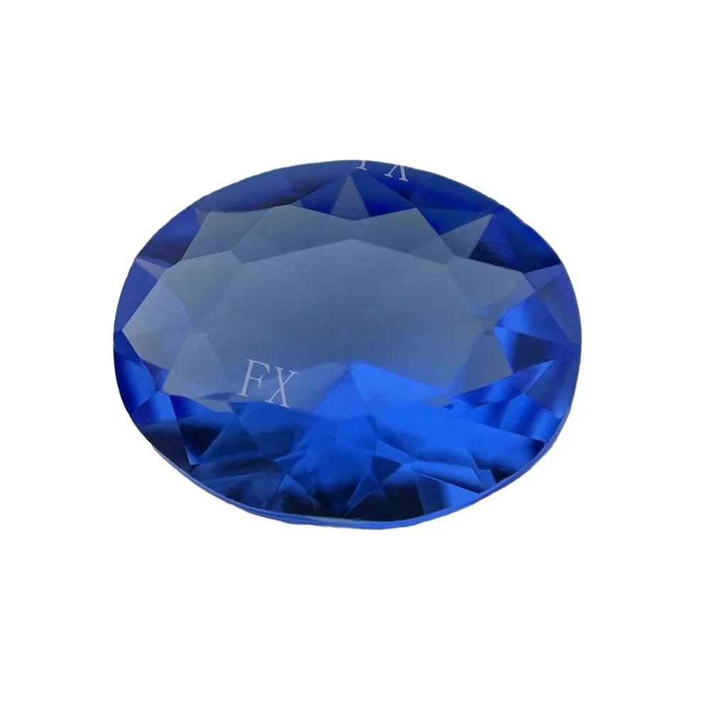 Oval Shape 2x3~10x14mm Loose Stone Tanzanite Glass Synthetic Gems For Jewelry DIY Stone