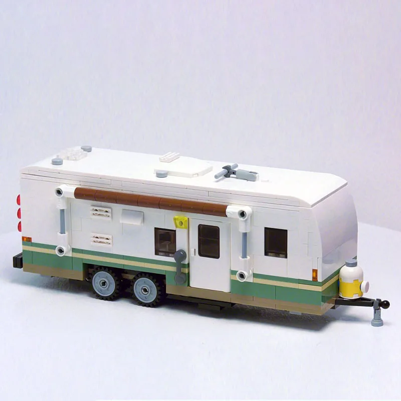 685 PCS Heavy Vehicle Economy Travel Trailer Caravan MOC Customize Modular Building Block Model Brick DIY Boy Assembly Toy Gift