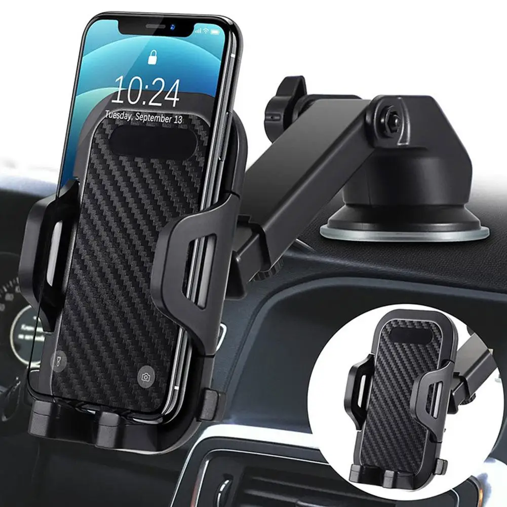 

General Car Mobile Phone Holder Universal 360° Windshield Glass Suction Cup Telescopic Dashboard Air Vent Phone Holder