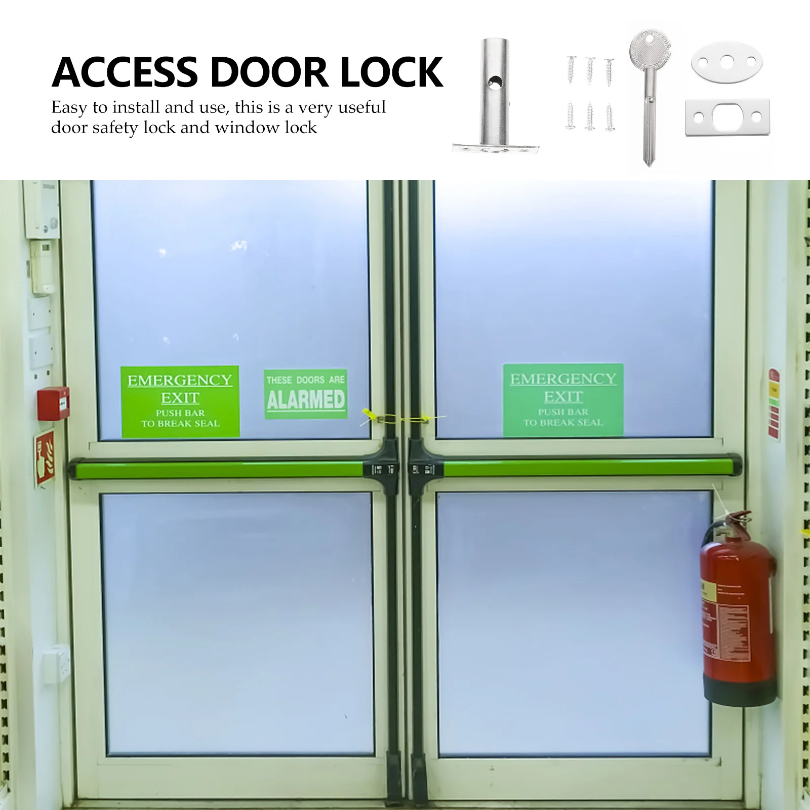 

1 set 1 Set Stainless Steel Latch Heavy Duty Gate Safety Lock For Fireproof Door Bathroom Bedroom Fence Door Bolt Hardware