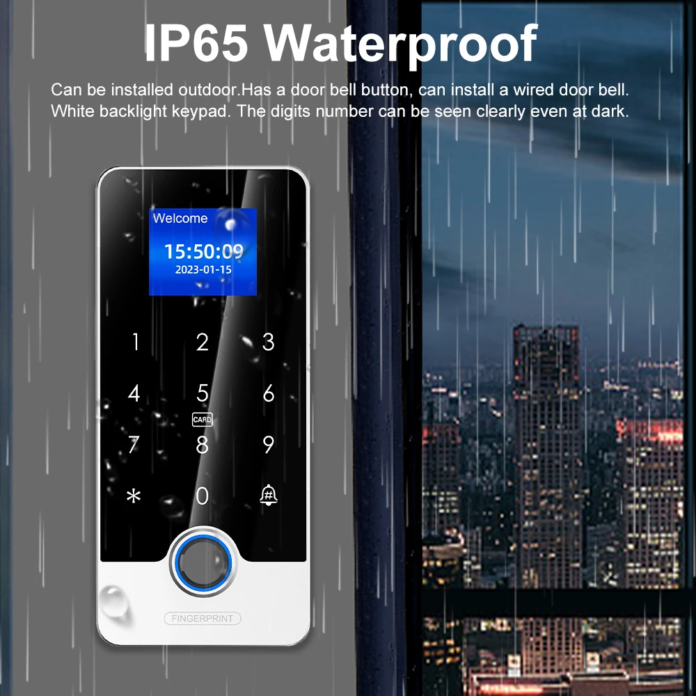 Support Tuya App Fingerprint RFID Access Control System Door Lock Electronic Gate Bluetooth Opener Home Digital Set Biometric