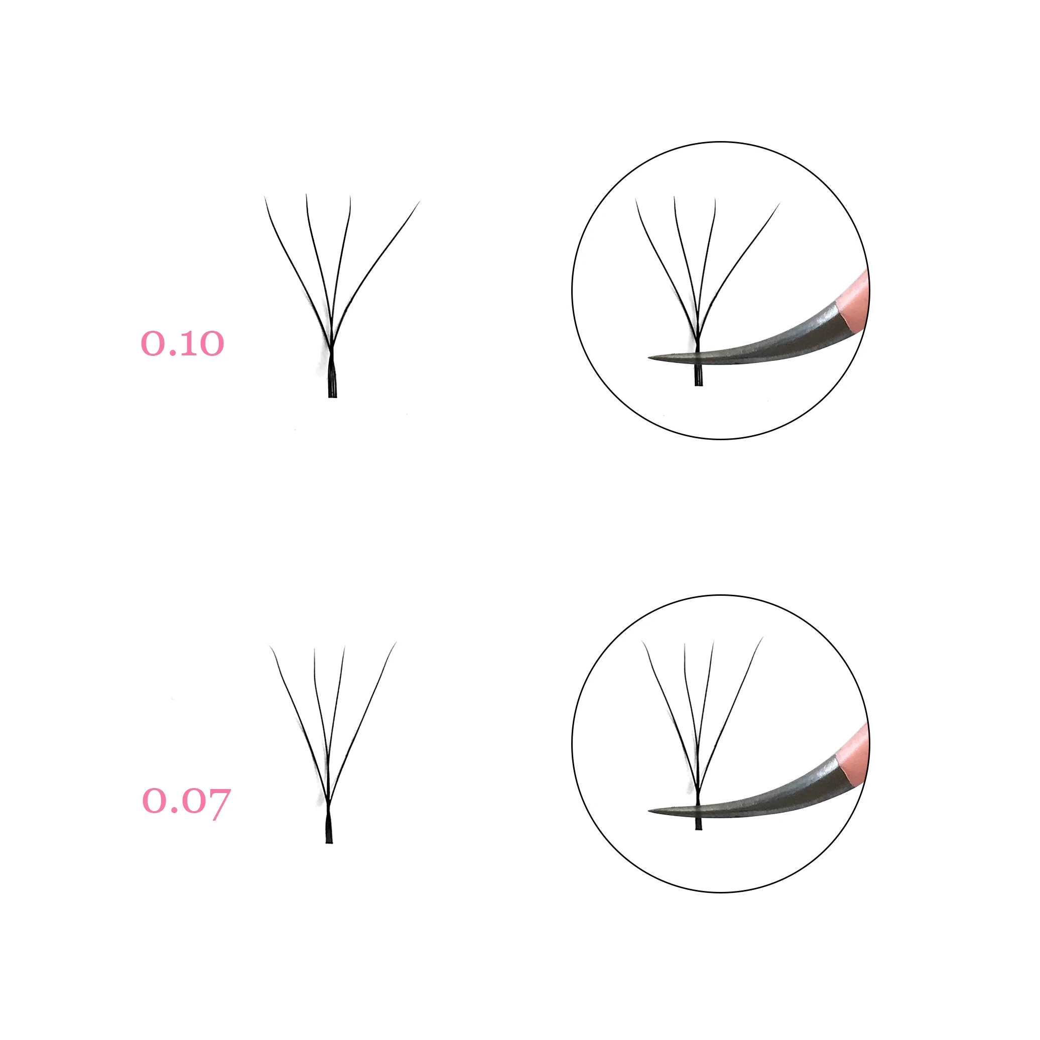 Goddess 4D W Shape Lashes Super Soft Premade Volume Fans Eyelash Extensions Natural Light Individual Lashes
