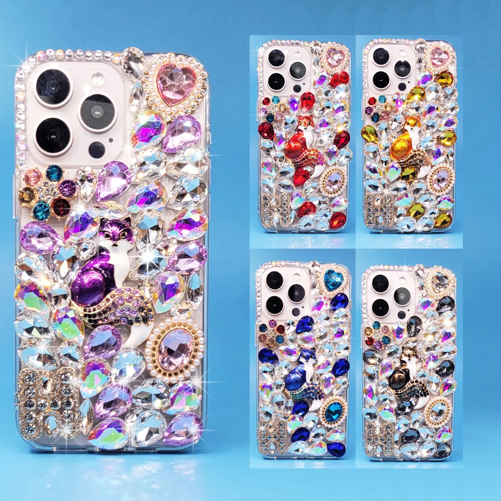 

Rhinestone Case for iPhone 15 Pro Max 14 13 Pro 12 11 Pro Max Xs Max XR 8 7 Plus SE 2020 2022 Case Diamond Phone Cover Sunjolly