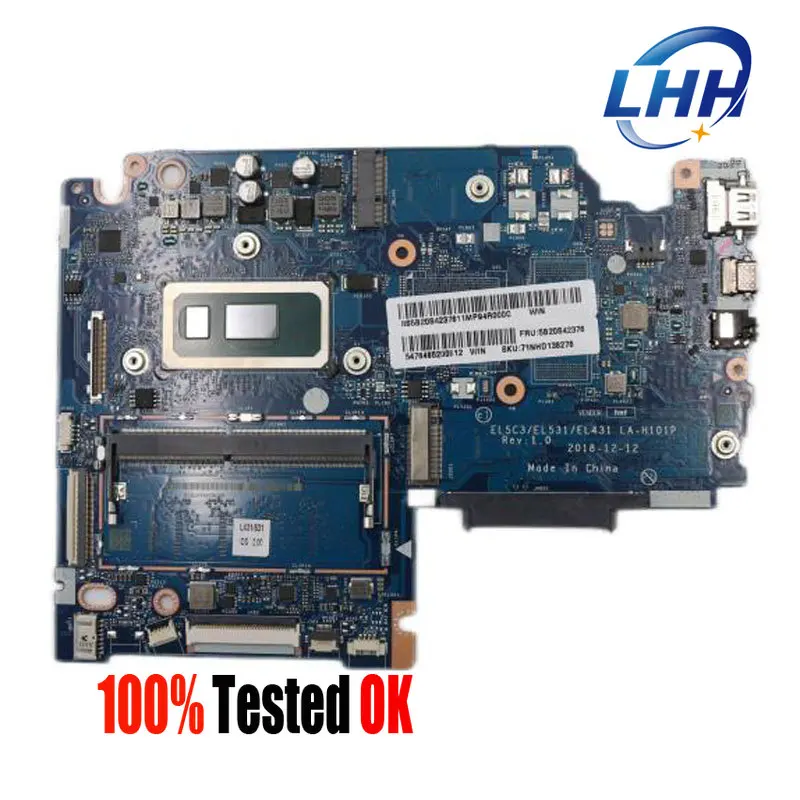 

LA-H104P Mainboard for Lenovo IdeaPad S340-15IML Laptop Motherboard with CPU I5-10210U GPU MX230 2G RAM 4G DDR4 100% Work