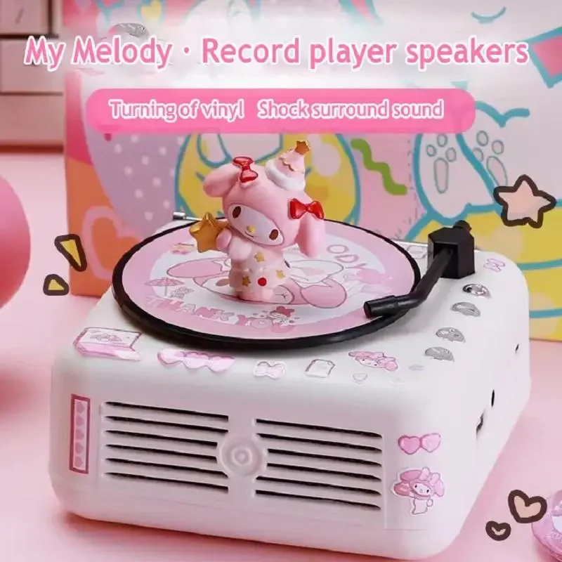 

Kawaii Anime Sanrioed Hellokittys Melody Kuromi Bluetooth Speaker Diy Ornaments 3D Desktop Decorate Girlfriend Birthday Present