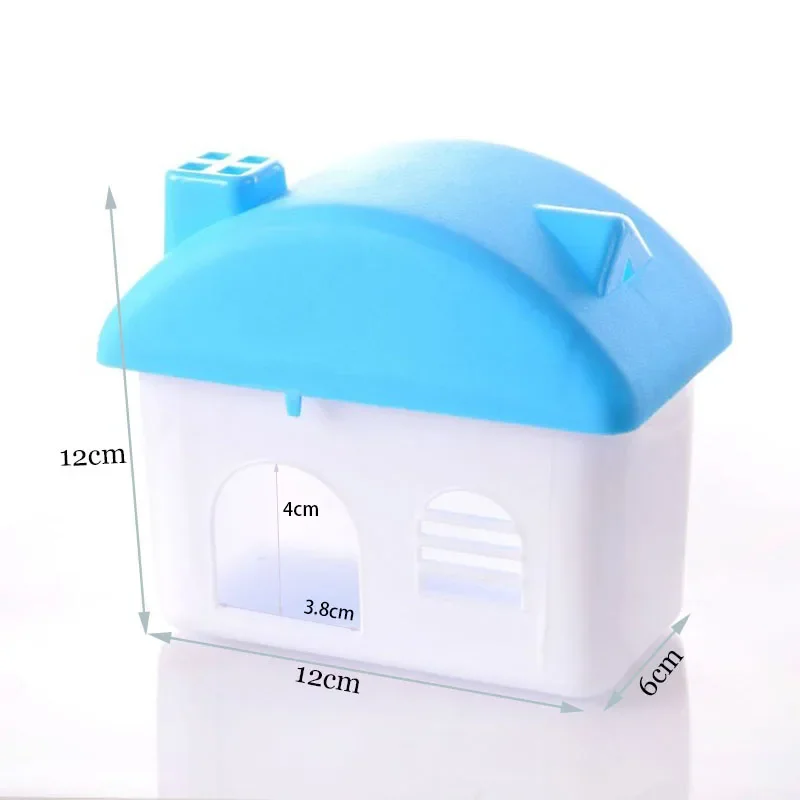 Small Mountable Pet Dog Hamster Guinea Pig House Cage Plastic Cute Pet Bedroom House Toy casa para Hamster House Blue