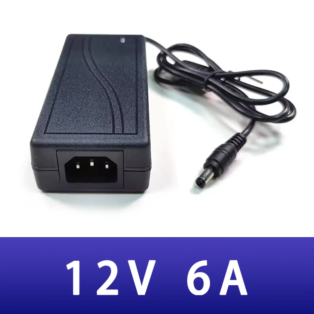 12V 6A power adapter AC 100V-240V to DC 72W 6000mA Switch 12V Charger for IMAX B6 ELectric Tool Laptop LED Speaker