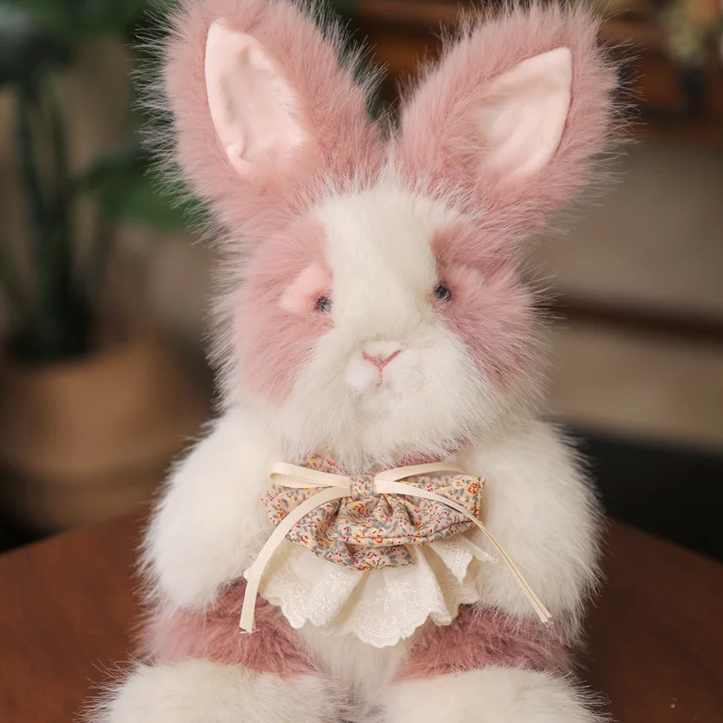 

35cm Kawaii Rabbit Plush Toys Lifelike Rabbit Stuffed Doll Simulated Animal Home Decor Toys Kids Dolls Birthday Surprise Gift