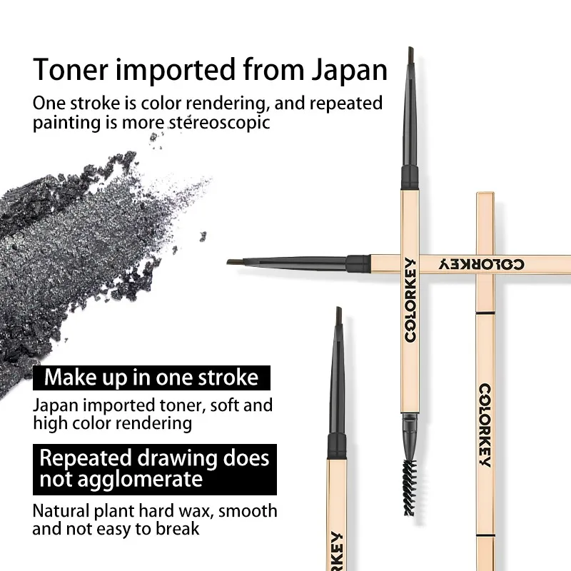 COLORKEY Triangle Chiseled Eyebrow Pencil Dual-ended Waterproof Lasting Beginner Eyebrow Makeup Pen