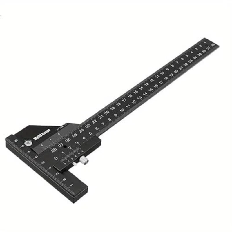 1Pc Aluminum Alloy T-Type Woodworking Scriber Gauge Precision Marking & Measuring Ruler for Carpentry & DIY