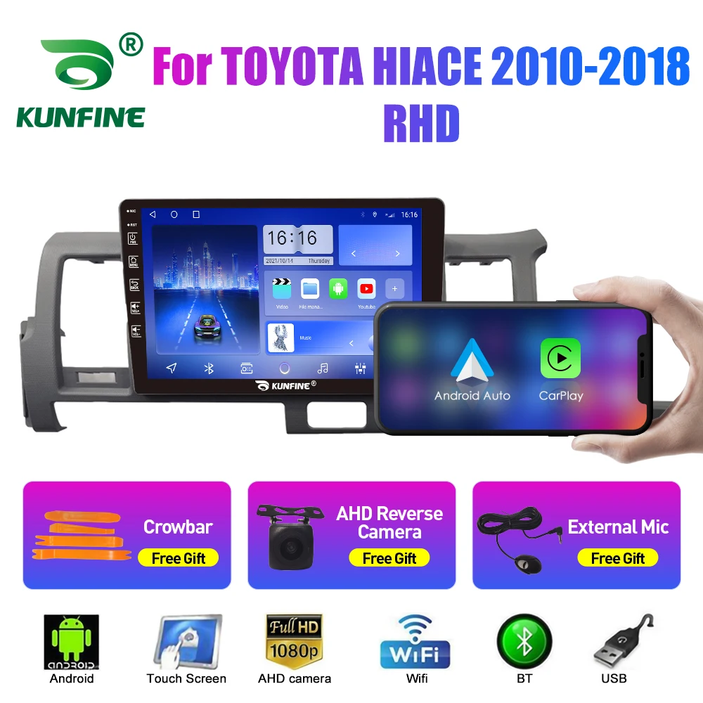 2Din Android Car Radio For TOYOTA HIACE 201-2018 RHD Multimedia Video Player GPS Navigation Stereo Audio Head Unit Carplay 4G