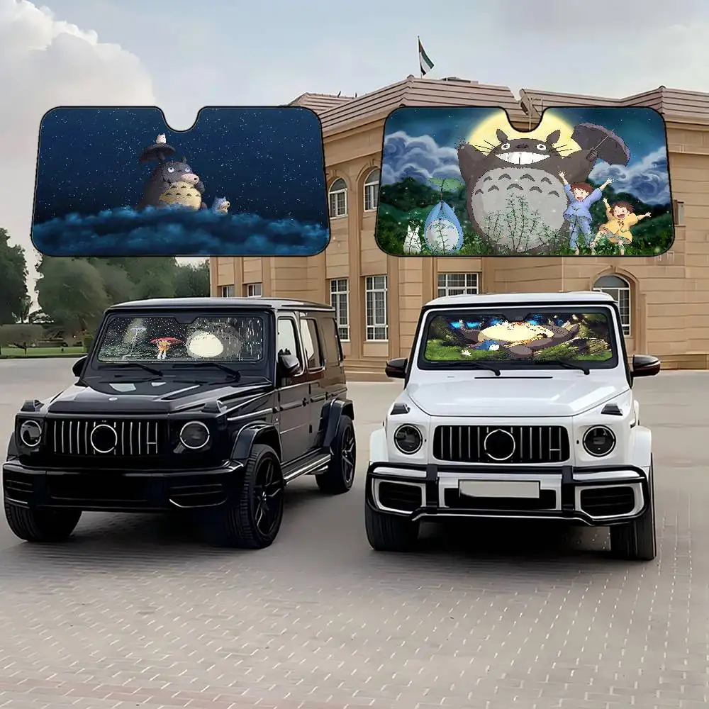 

Солнцезащитный козырек на лобовое стекло T-Tonari No T-Totoro для седанов, улучшенный автомобильный солнцезащитный козырек для седанов, 51,2 x 27,5 дюйма, защитный козырек на лобовое стекло
