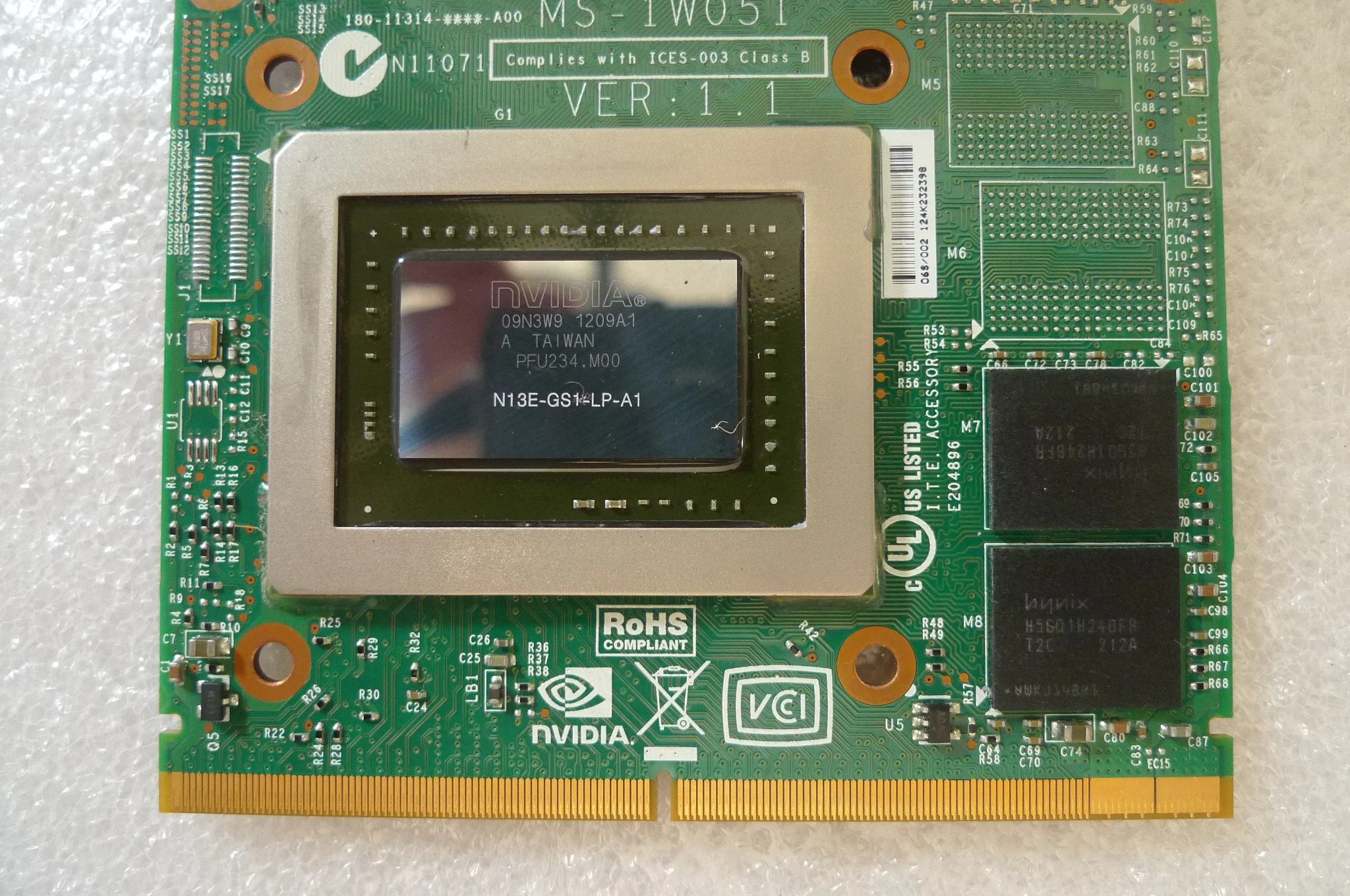 MS-1W051 MS1W051 1W051 video card GTX670M GTX 670M N13E-GS1-LP-A1 graphgic card VER:1.1 FOR MSI
